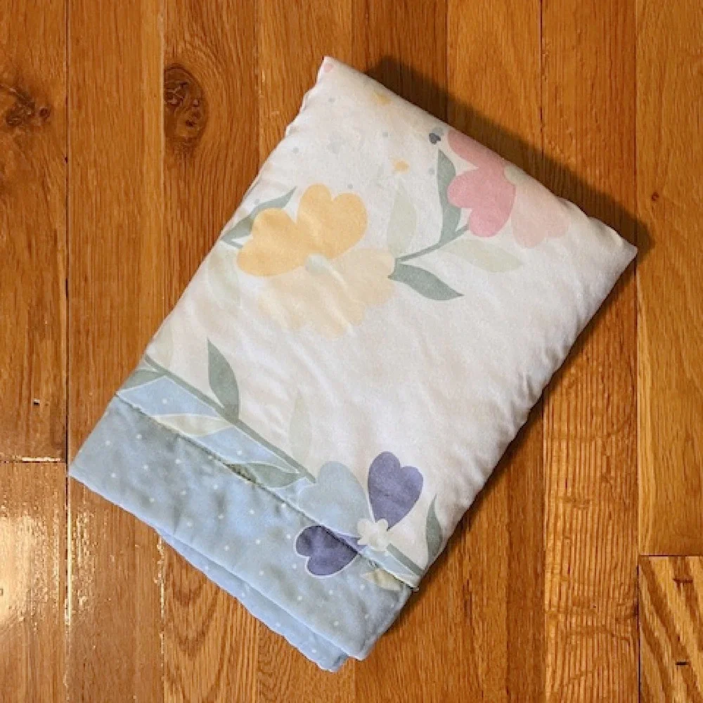 Vintage Pastel Pillow Sham with‎ floral and dots